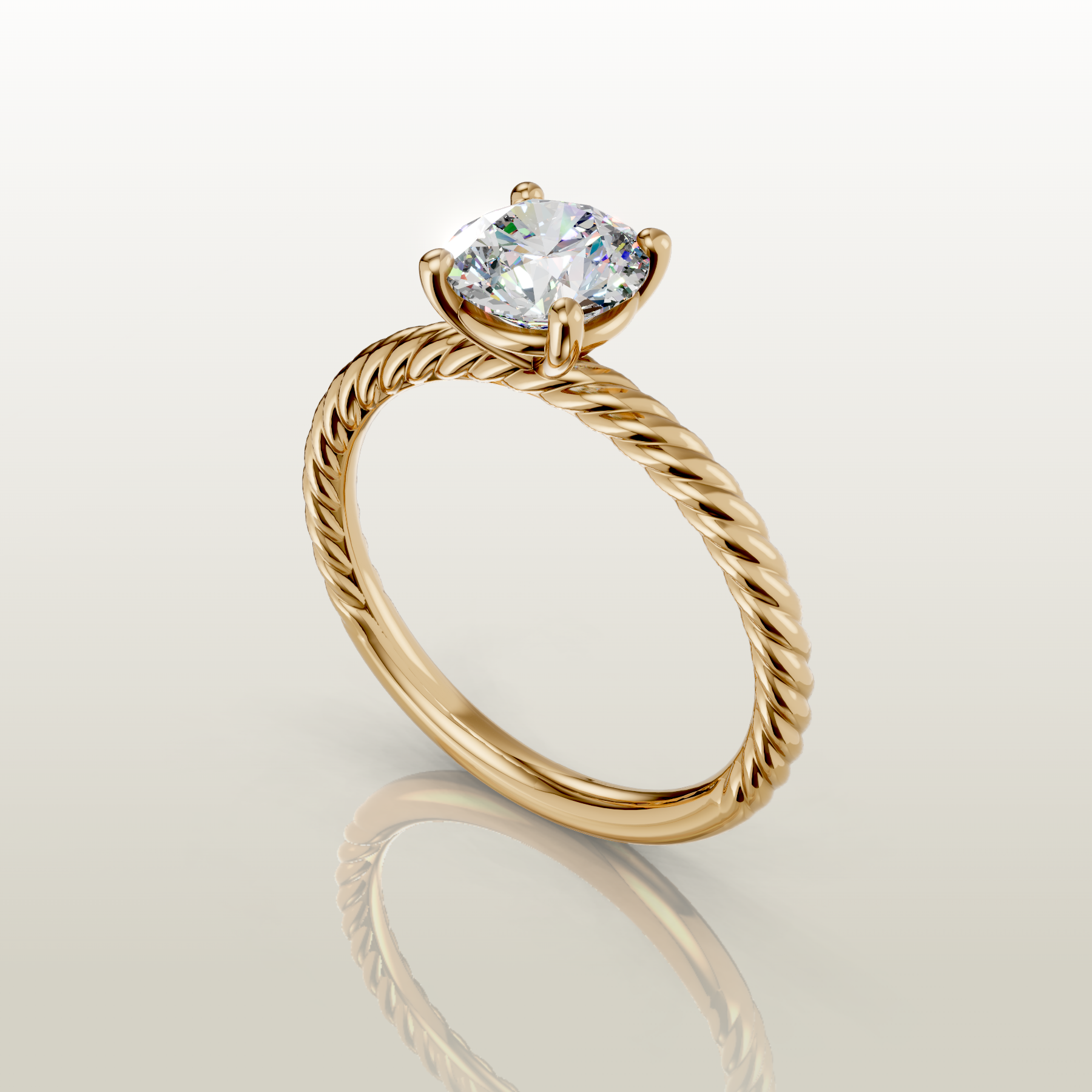 Yellow gold ring